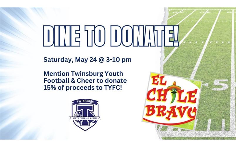 TYFC Dine to Donate Fundraiser @ El Chile Bravo Saturday May 24th 2025